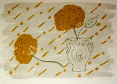 Lithograph Girona - HORTENSIES