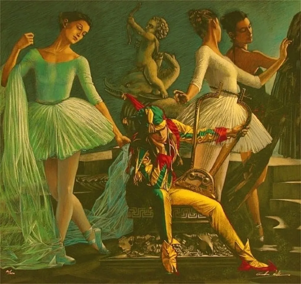 Screenprint Girotto - Pensive Jester