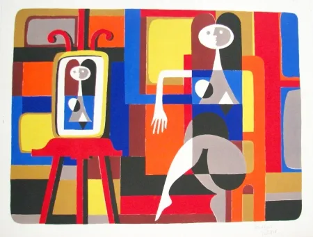 Lithograph Gischia - Untitled