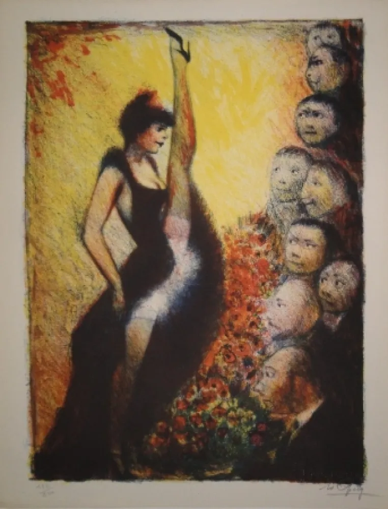 Lithograph Goerg - Cancan