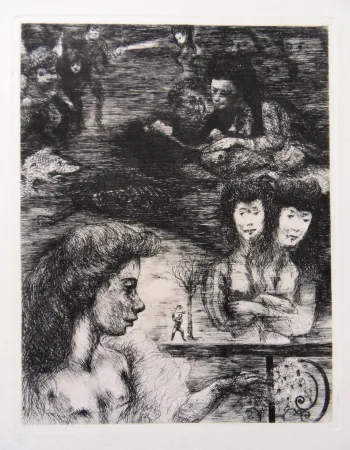 Etching Goerg - La belle des bois