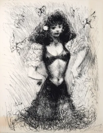 Lithograph Goerg - La Chupa, C.1945
