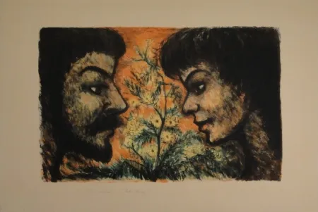 Lithograph Goerg - L'Offrande