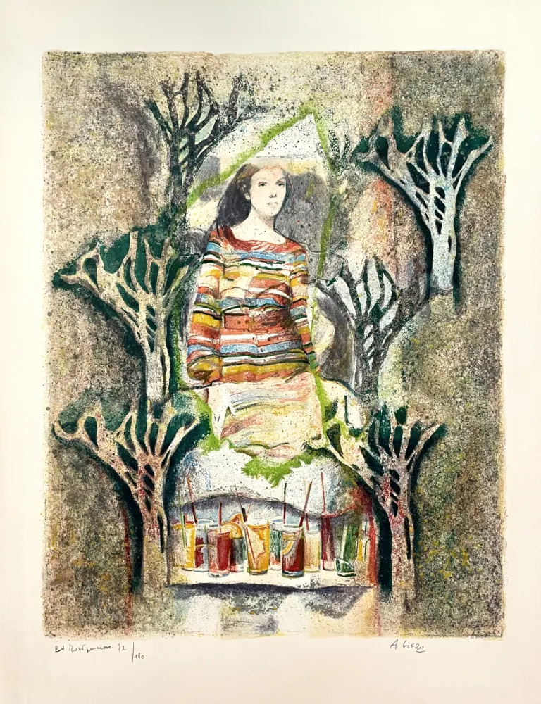 Lithograph Goezu - Boulevard Montparnasse