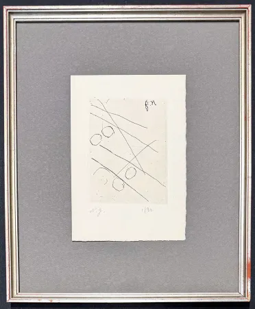 Etching Goncharova - Natalia Goncharova (1881–1962) - etching on paper - 1965