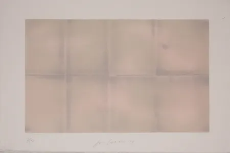 Lithograph Goode - Grey Folded Clouds - III Pink and Green