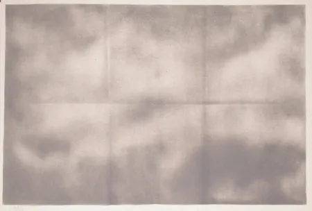 Lithograph Goode - Grey Folded Clouds - IV Grey
