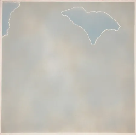 Lithograph Goode - Untitled (blue paper clouds)
