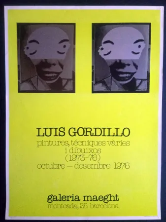 Poster Gordillo - Luis Gordillo - Pintures técniques vàries i dibuixos - Galeria Maeght 1976
