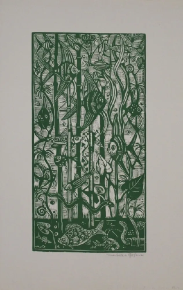 Woodcut Gosen (Von) - Aquarium