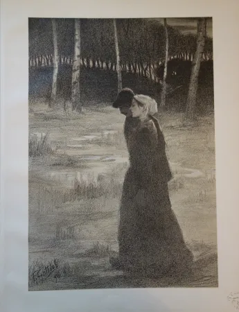 Lithograph Gottlob - La promise