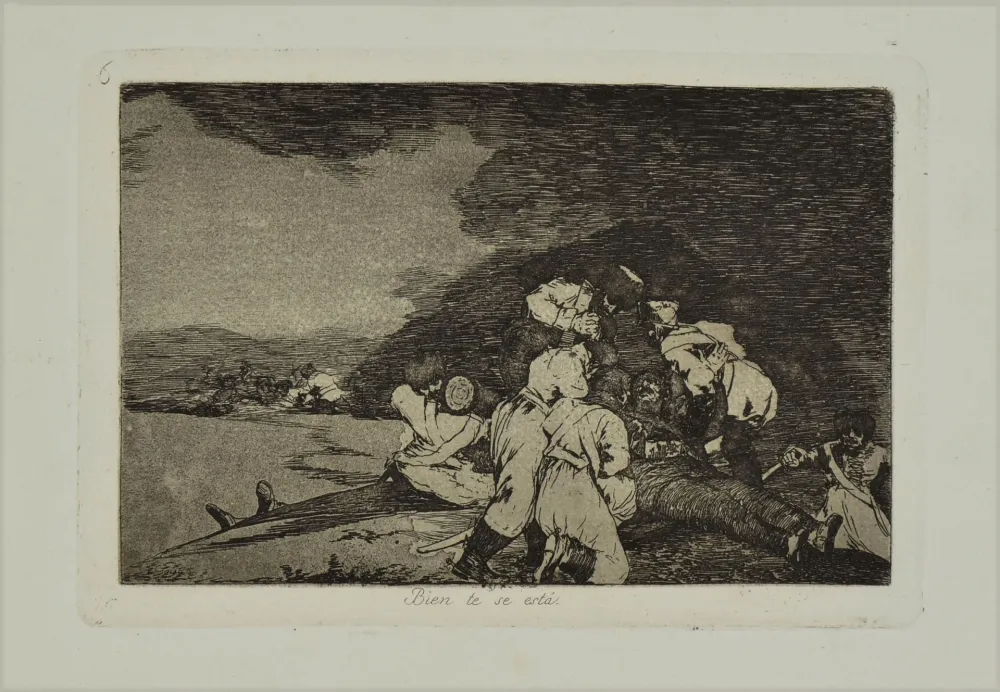 Etching And Aquatint Goya - BIEN TE SE ESTA