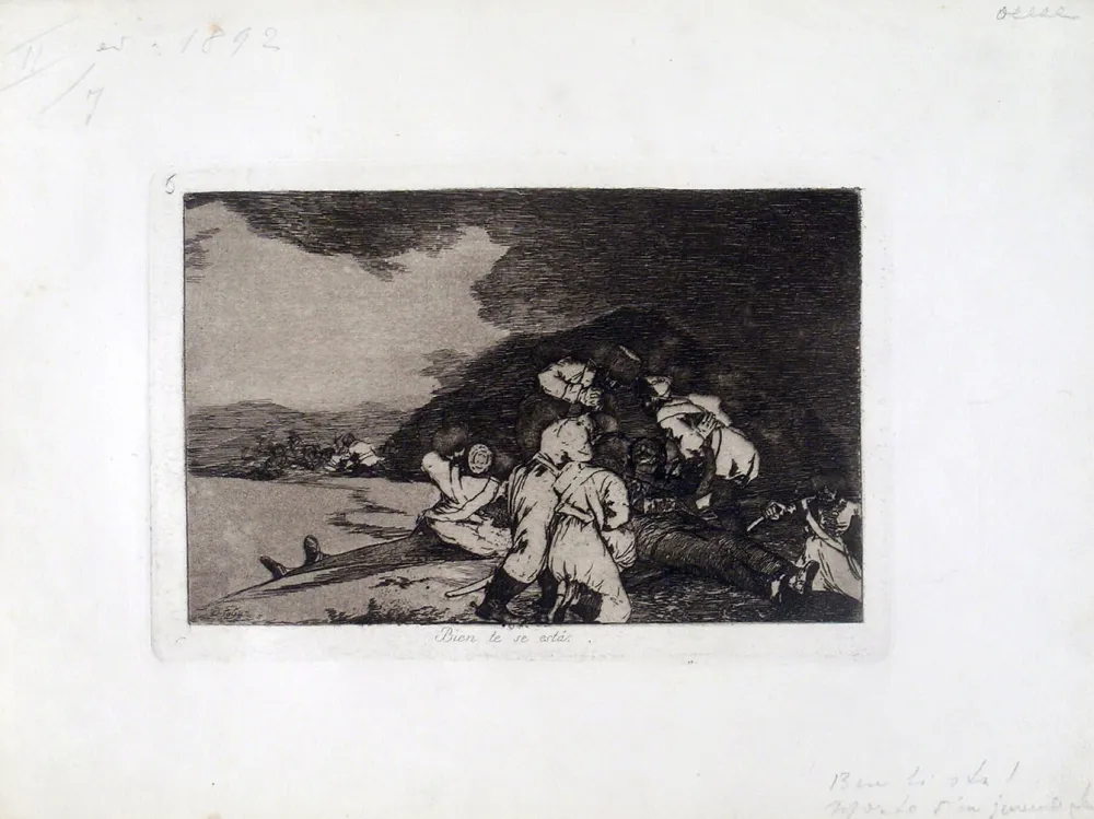 Etching And Aquatint Goya - BIEN TE SE ESTA' 