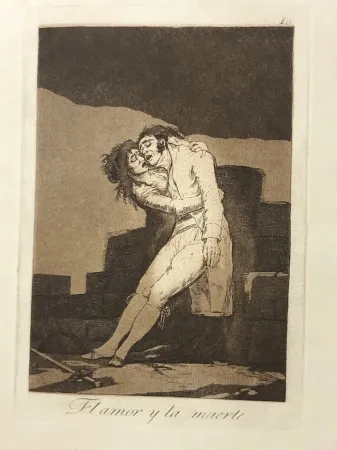 Engraving Goya - Capricho10. El amor y la muerte
