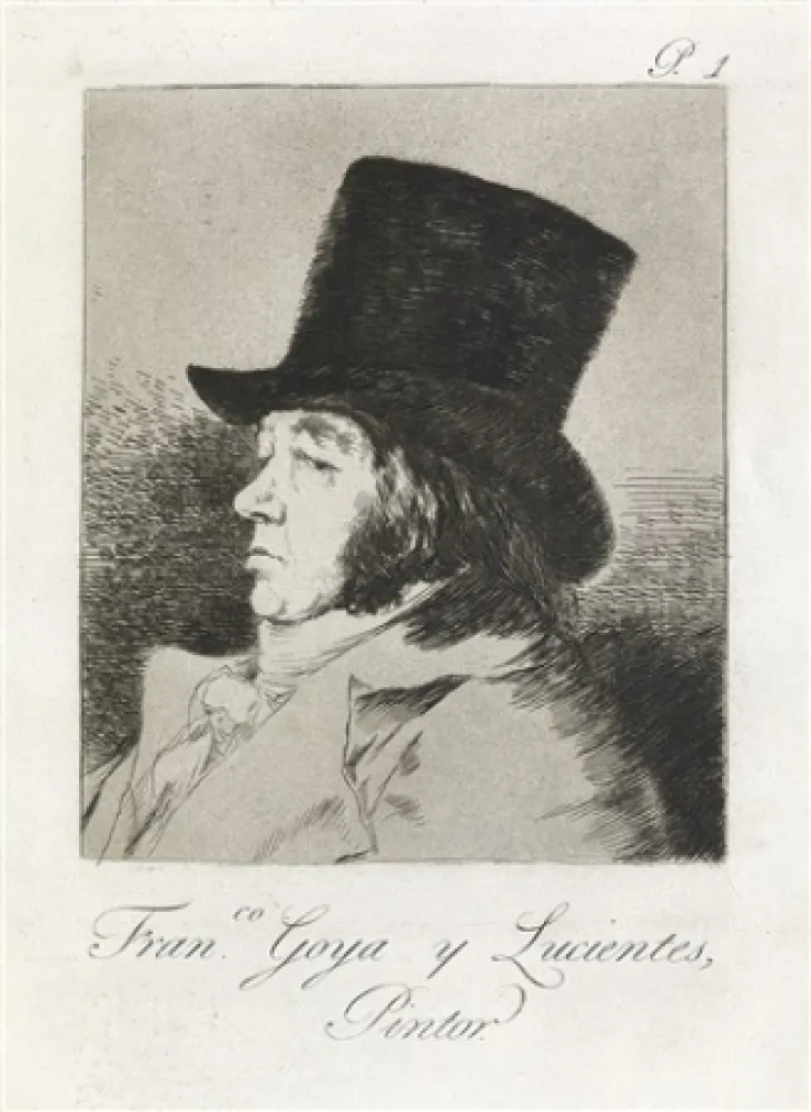 Etching And Aquatint Goya - Francisco Goya y Lucientes, Pintor.  / Self-Portrait of Goya