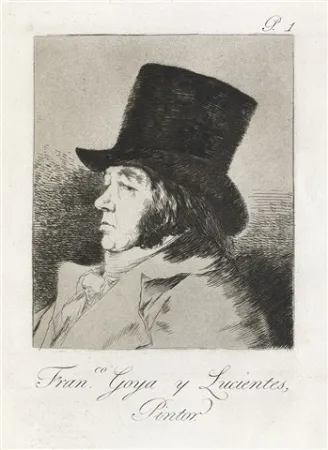 Etching And Aquatint Goya - Francisco Goya y Lucientes, Pintor.  / Self-Portrait of Goya