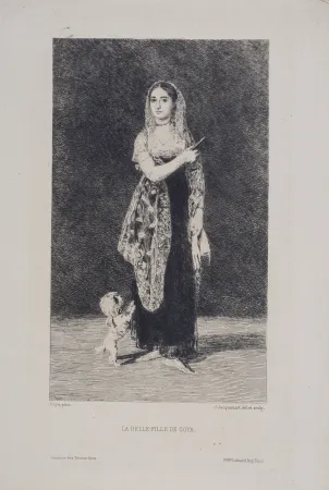 Engraving Goya - La Belle-Fille de Goya
