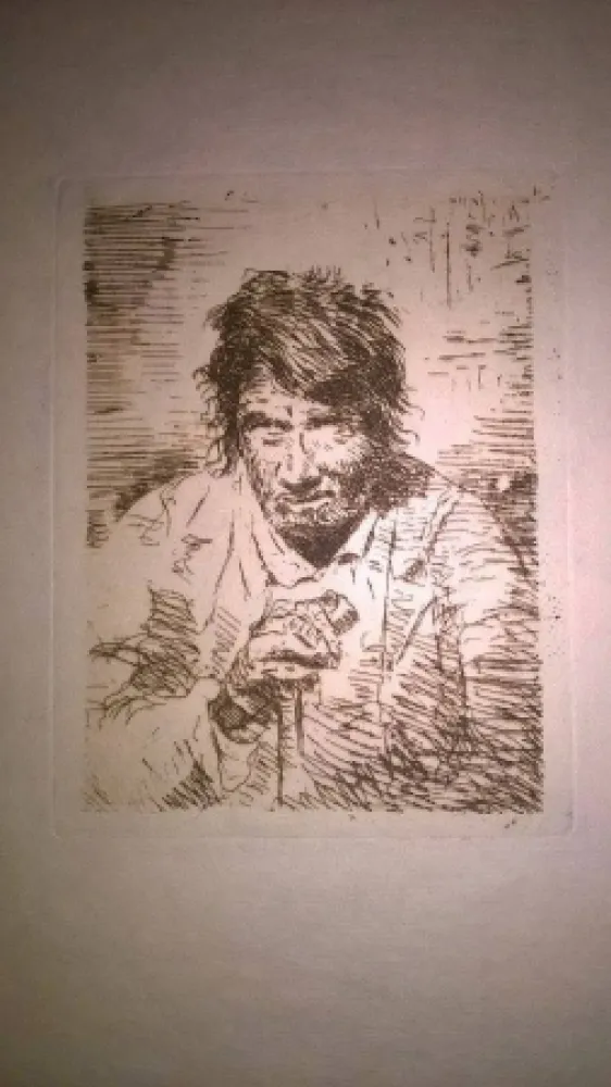 Etching Goya - Le mendiant (The Beggar)