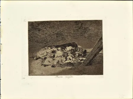 Etching And Aquatint Goya - MUERTOS RECOGIDOS