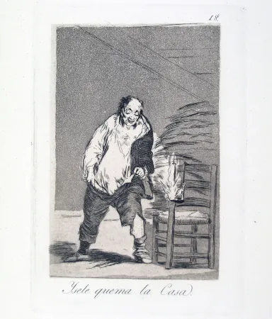 Etching And Aquatint Goya - YSELE QUEMA LA CASA 