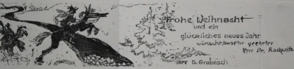 Woodcut Grabosch - Frohe Weihnacht