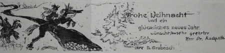 Woodcut Grabosch - Frohe Weihnacht