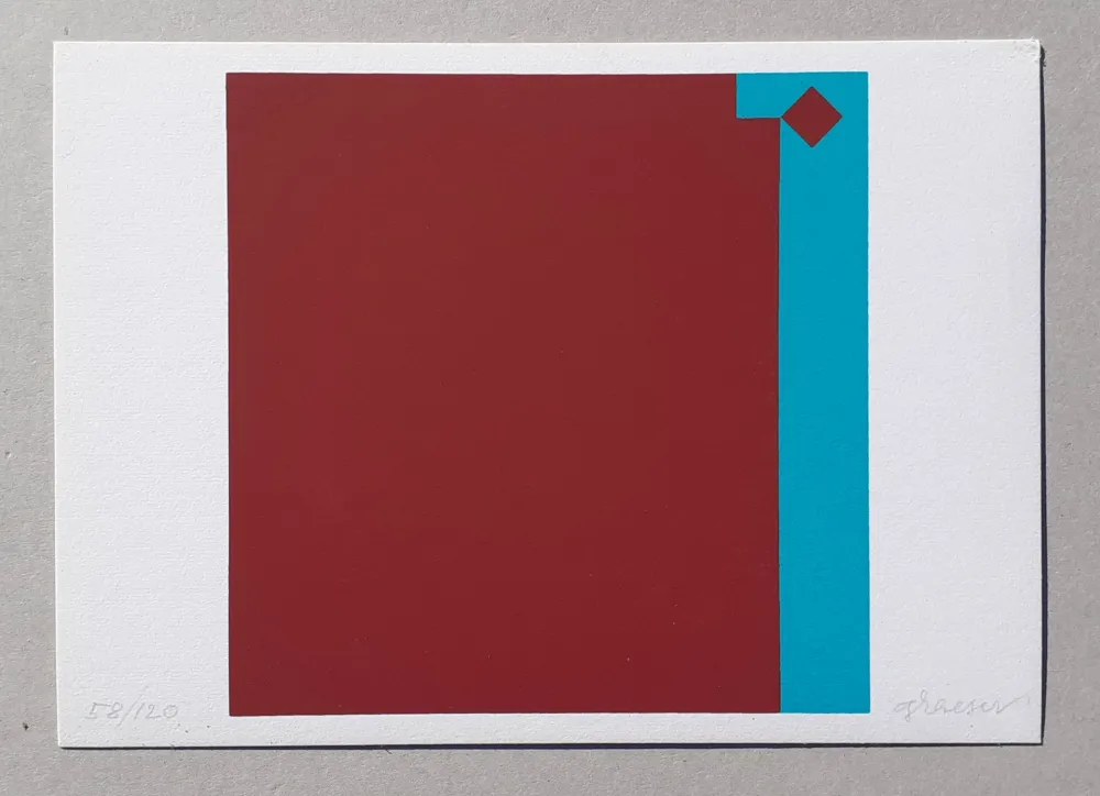 Screenprint Graeser - Caput Mortuum - Violett Grun 7:1