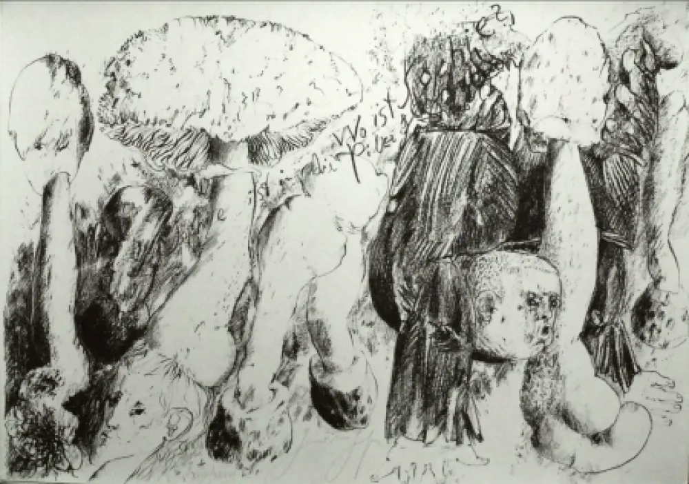 Lithograph Grass - Senza titolo