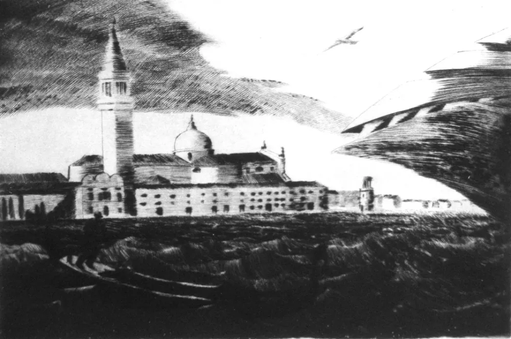 Drypoint Grasselli - Minaccia in laguna 2