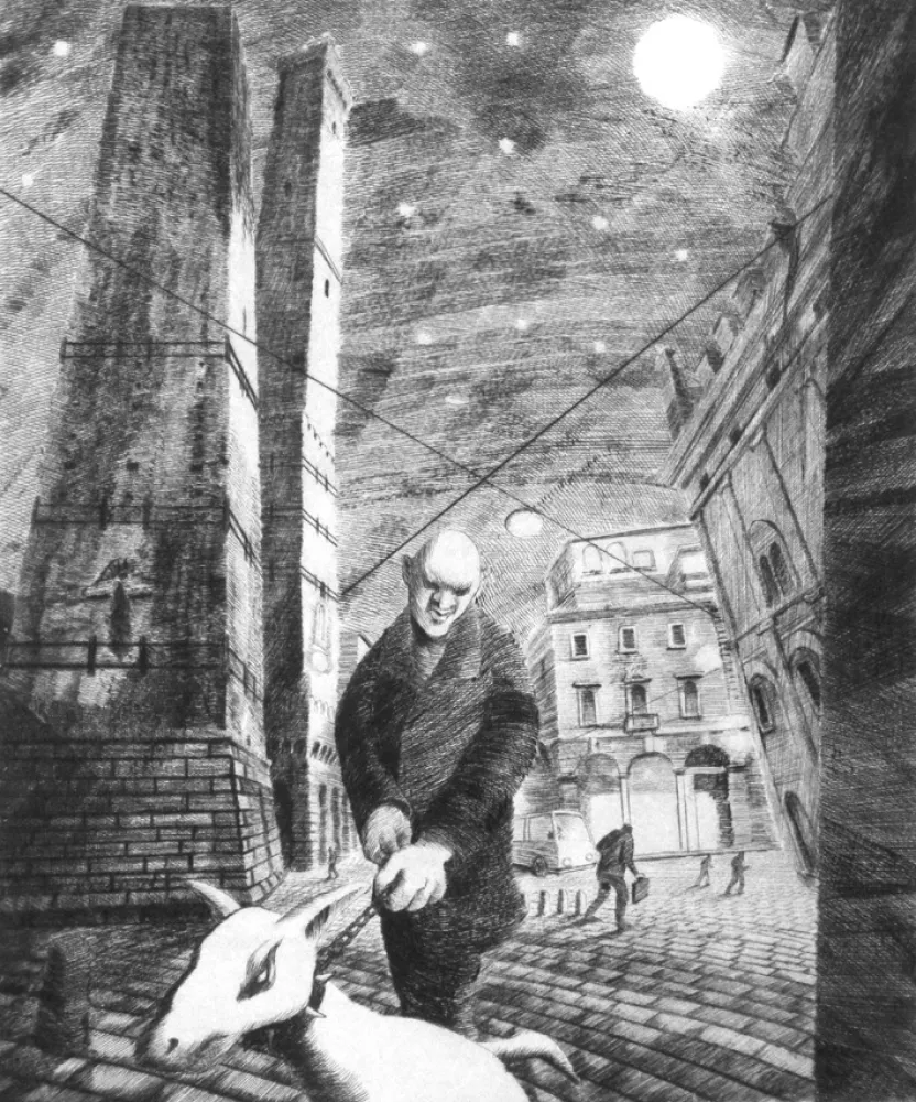 Drypoint Grasselli - Visione notturna