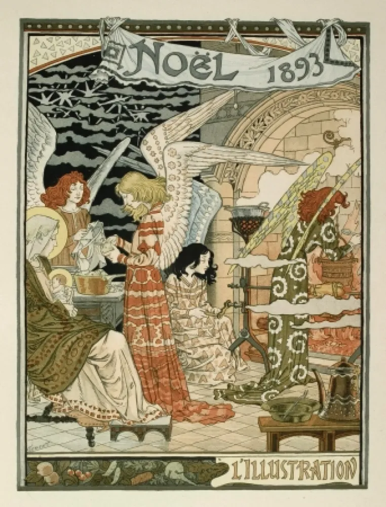 Lithograph Grasset - Cuisine des anges / Angels' Kitchen