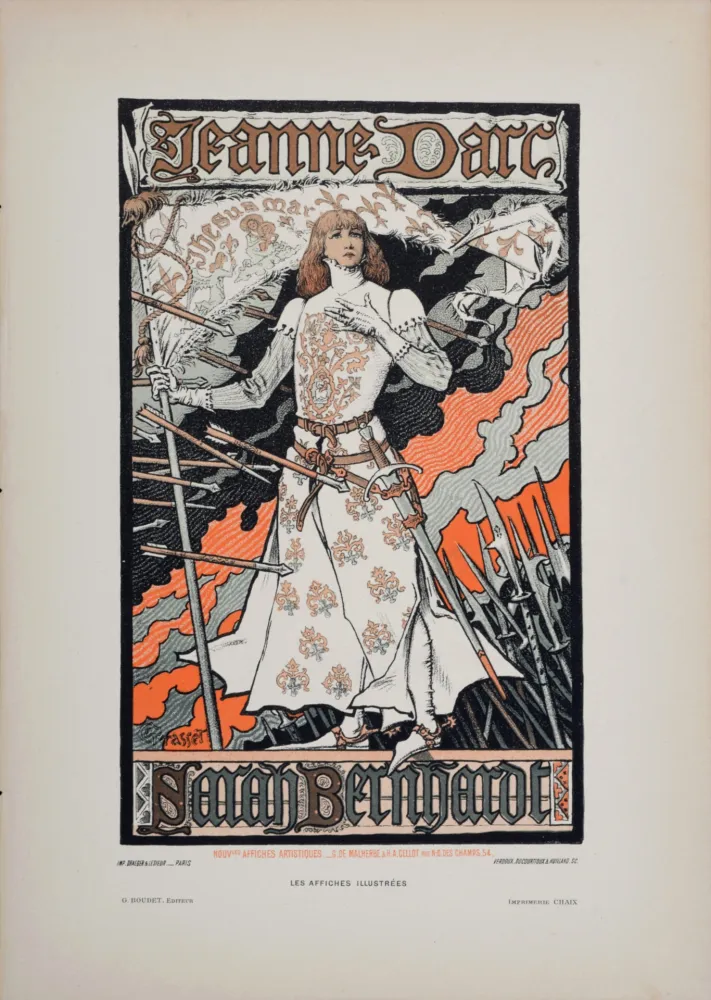 Lithograph Grasset - Jeanne D'arc, 1896
