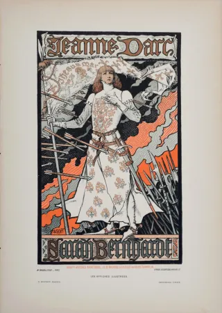 Lithograph Grasset - Jeanne D'arc, 1896