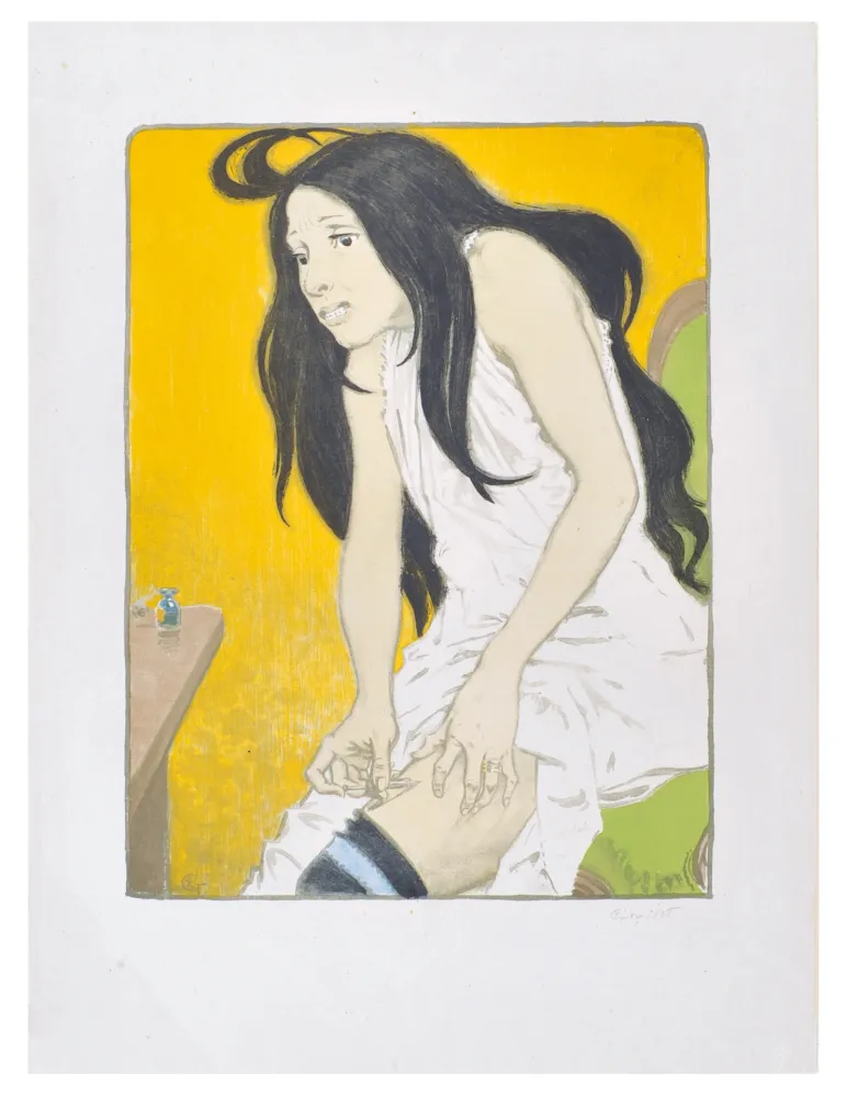 Lithograph Grasset - Morphinomane