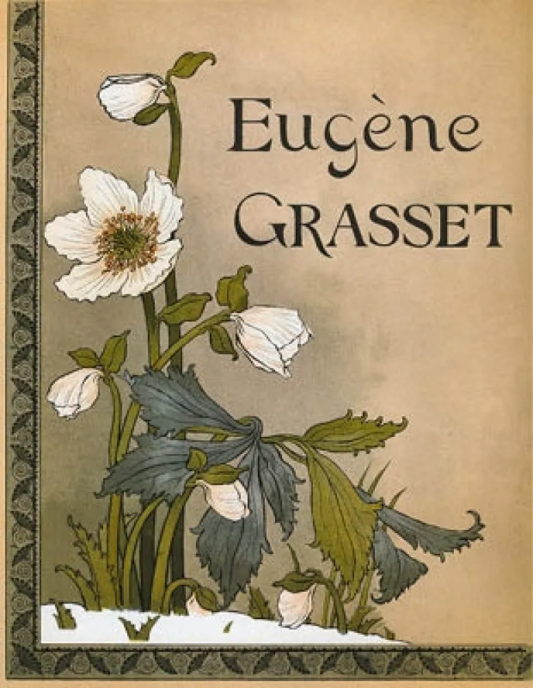 Lithograph Grasset - Roses de Noël / Christmas Roses