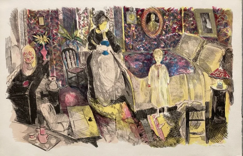 Lithograph Grau Sala - Le petit ami