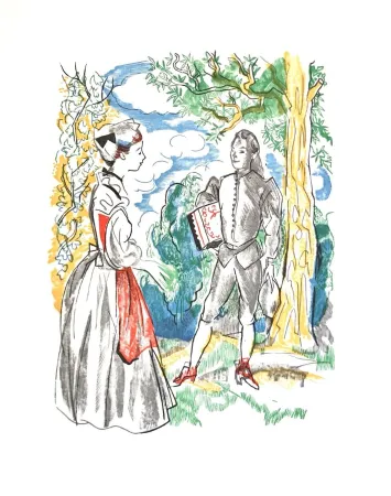 Woodcut Grau Sala - Théâtre de Marivaux