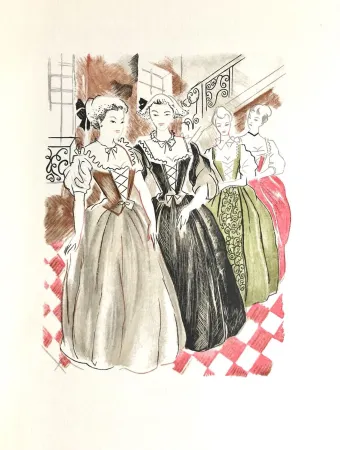 Woodcut Grau Sala - Théâtre de Marivaux