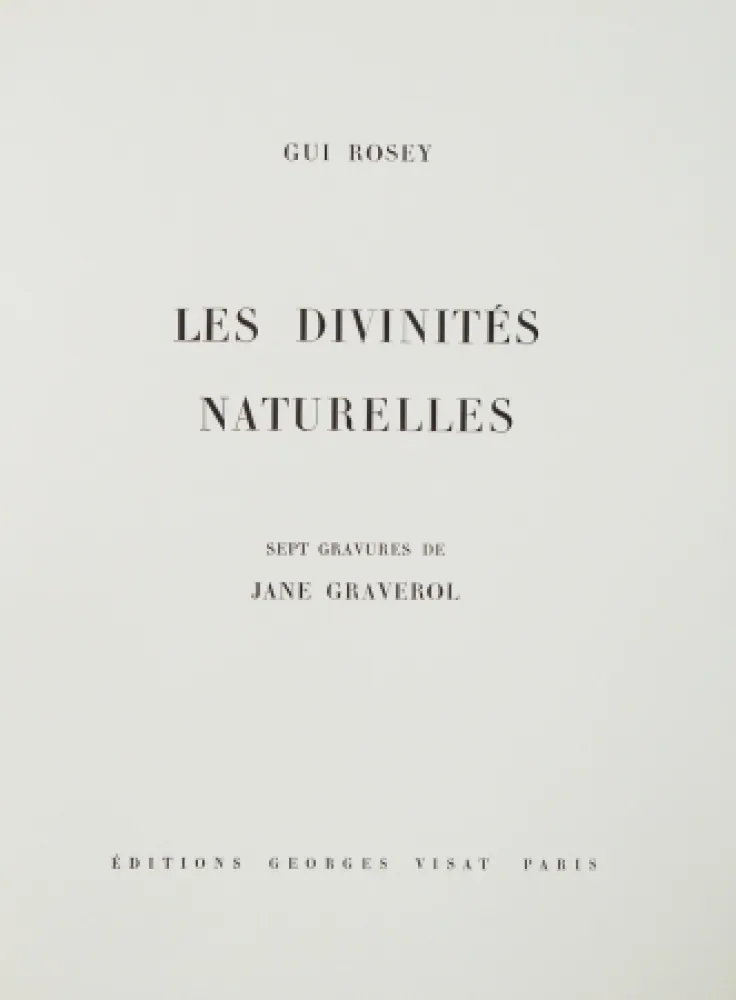 Illustrated Book Graverol - Les divinités naturelles