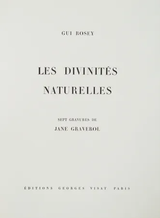 Illustrated Book Graverol - Les divinités naturelles