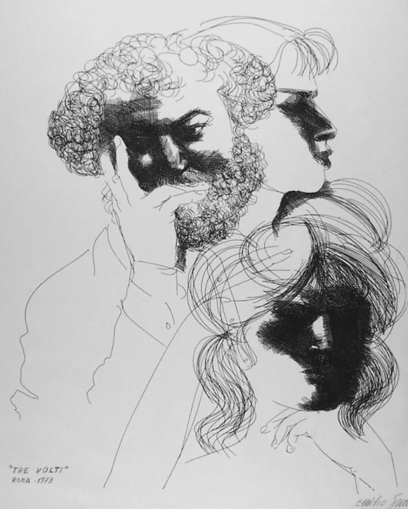 Engraving Greco - Tre volti