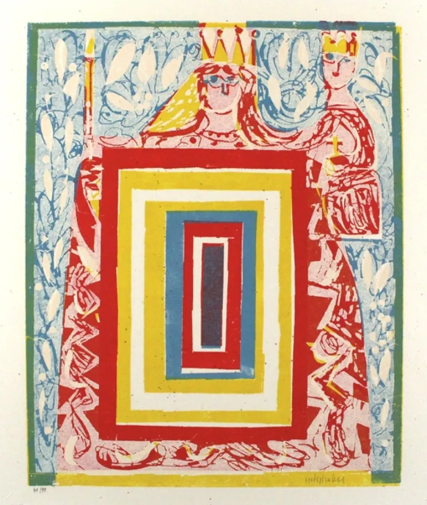 Woodcut Grieshaber - Maria