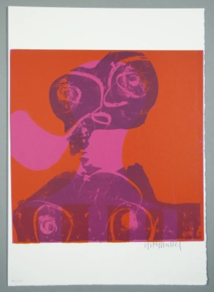 Woodcut Grieshaber - Myom