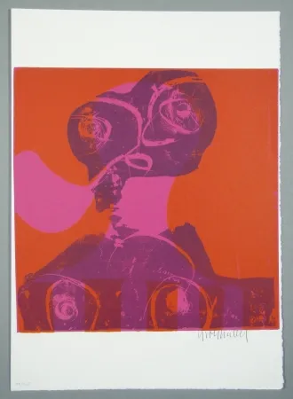 Woodcut Grieshaber - Myom