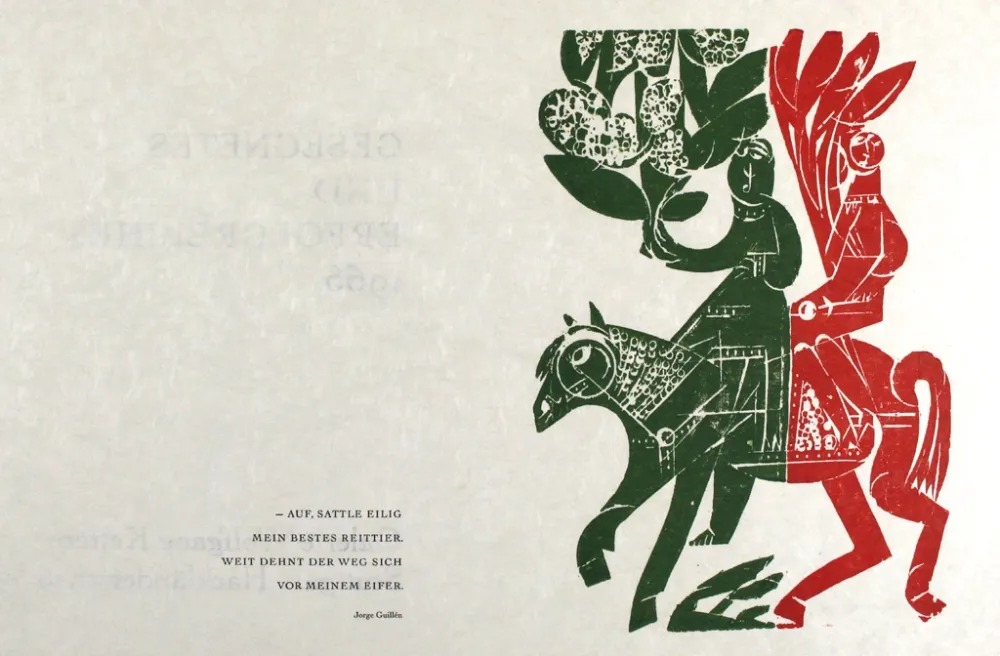 Woodcut Grieshaber - Neujahrsritt