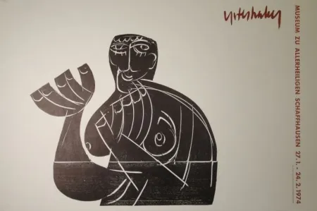 Woodcut Grieshaber - Vogelfrei II