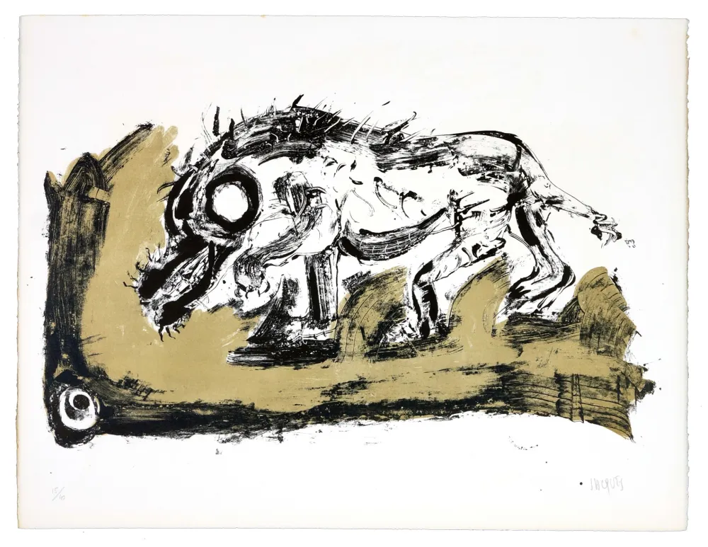 Lithograph Grinberg - Le changement en Cain (Caïnabel)