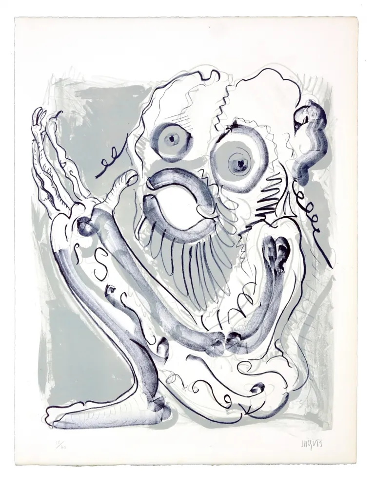 Lithograph Grinberg -  Le changement en petit prophète