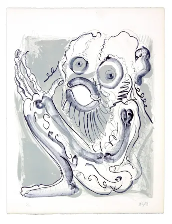 Lithograph Grinberg -  Le changement en petit prophète