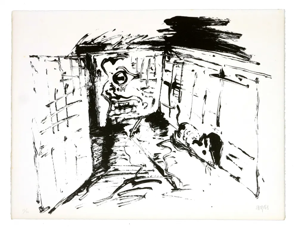 Lithograph Grinberg - Le changement en souris blanche